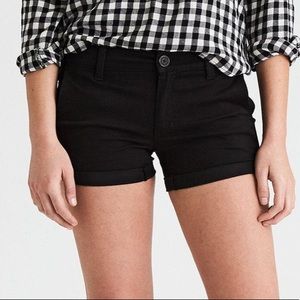 American Eagle black midi super stretch shorts, 12
